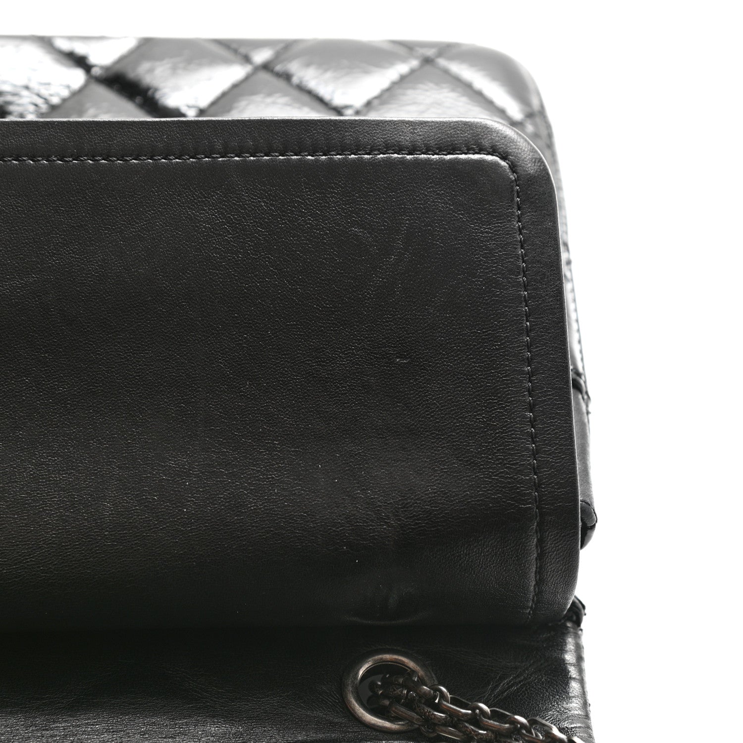 Chanel Distressed Patent Quilted 2.55 Reissue 227 Flap Black 10 of 10