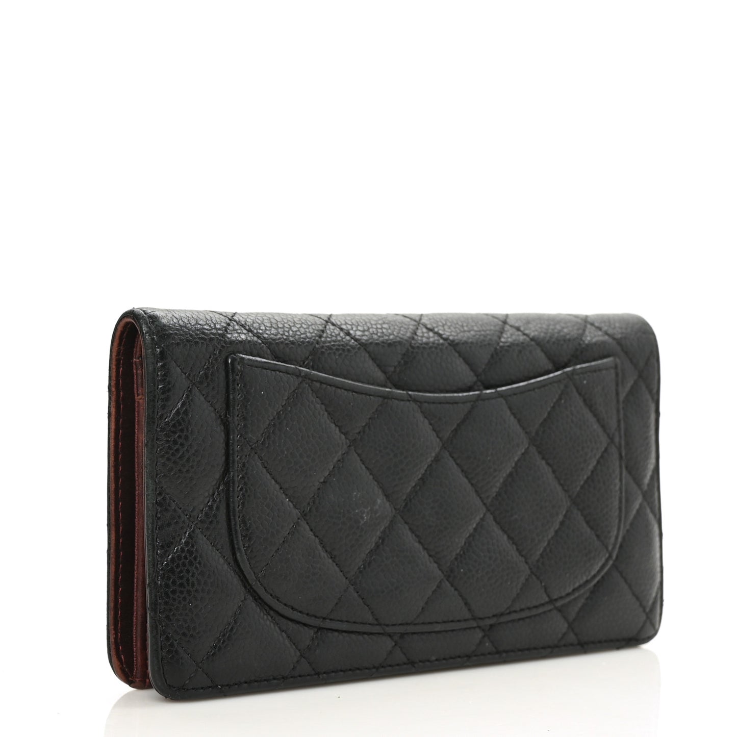 Caviar Quilted Yen Wallet Black
