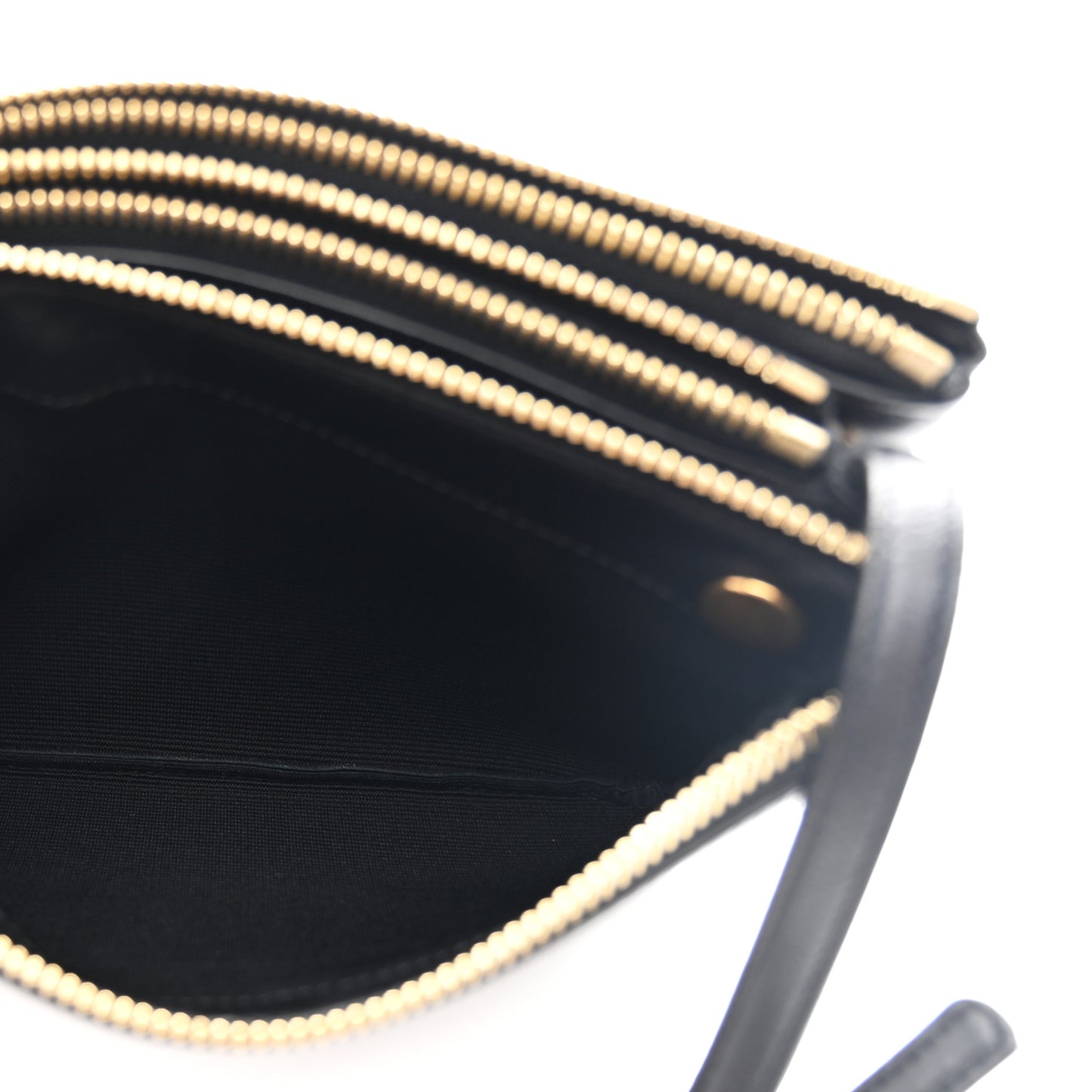 Lambskin Small Trio Crossbody Bag Black