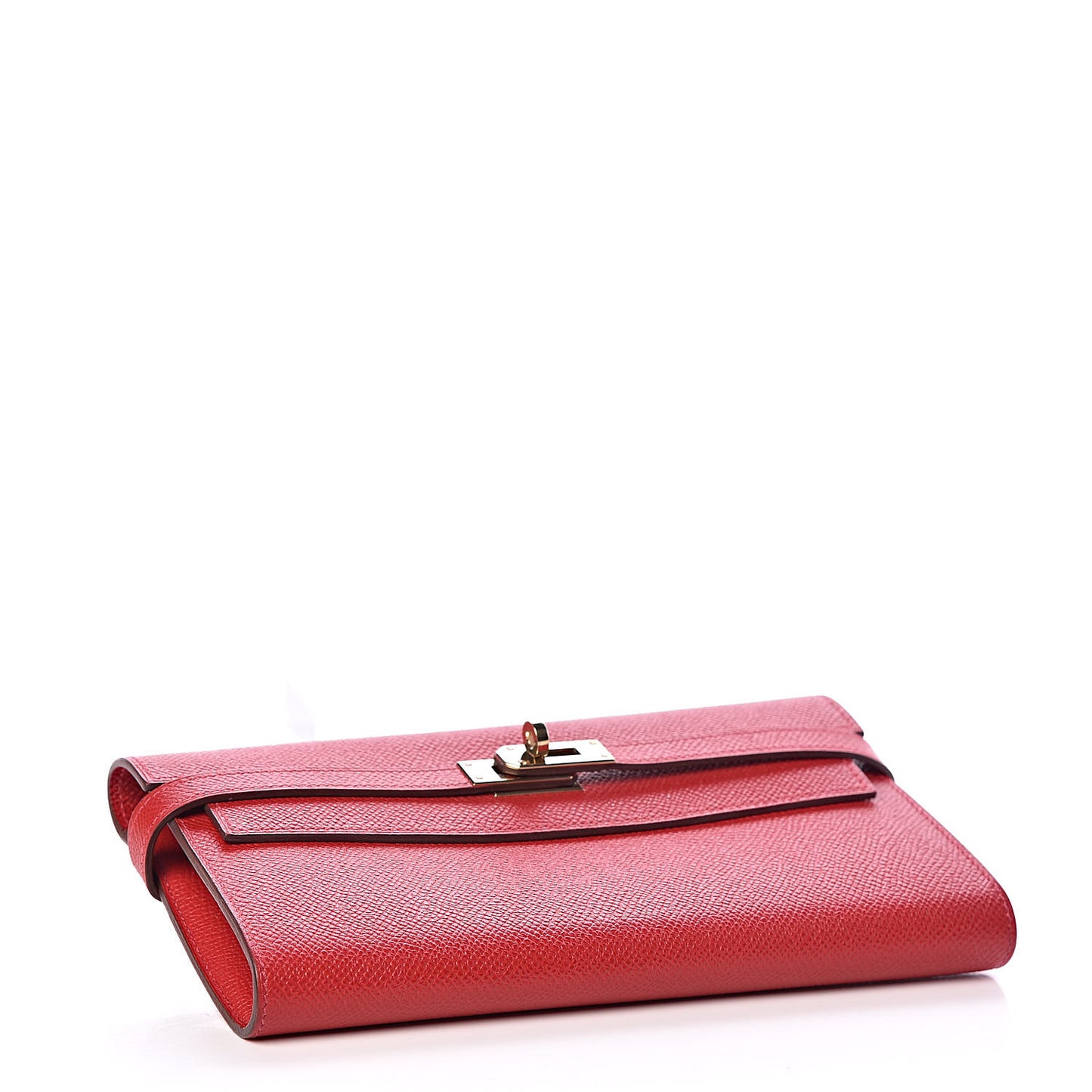 Epsom Kelly Longue Wallet Rouge Casaque