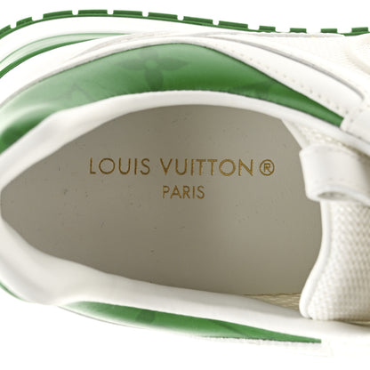 Louis Vuitton Calfskin Monogram Run Away Sneakers 37 White Green 9 of 12