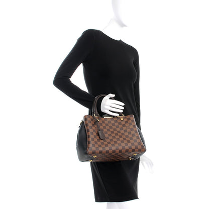 Louis Vuitton Damier Ebene Cuir Taurillon Brittany Black 3 of 8
