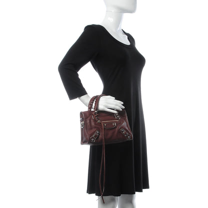 Balenciaga Chevre Silver Metallic Edge Hardware Mini City Cassis 2 of 8