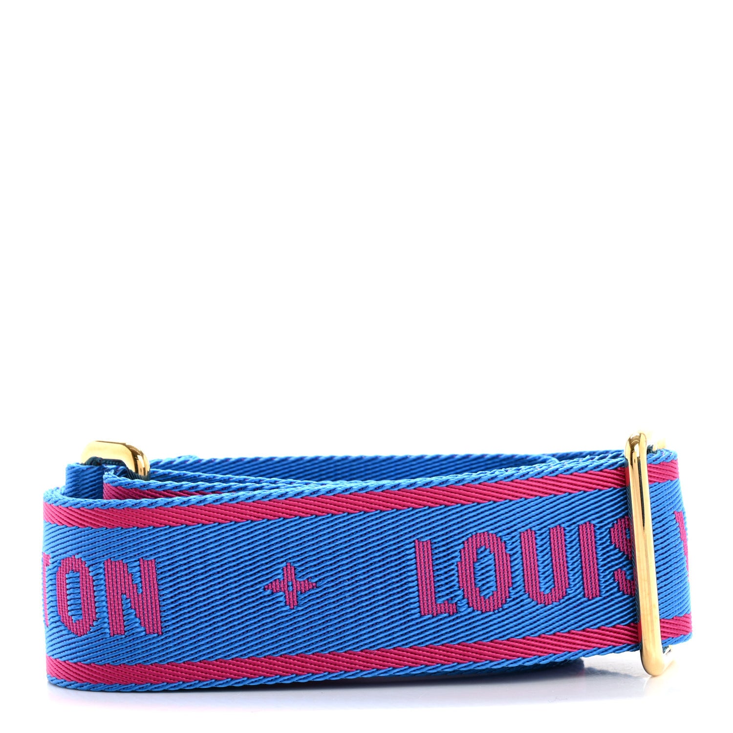 Louis Vuitton Nylon Bandouliere Shoulder Strap Blue Magenta 2 of 7