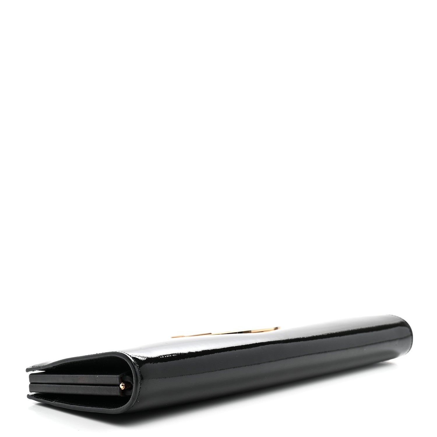 Salvatore Ferragamo Patent Musa Gancini Clutch Black 4 of 7