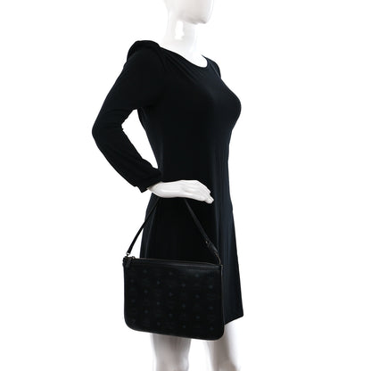 MCM Visetos Liz Shopper Tote Pouch Black 2 of 10
