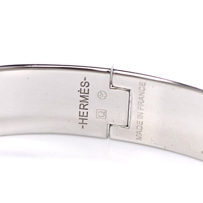 Hermes Enamel Narrow Clic Clac H Bracelet PM Bleu Lin 4 of 7