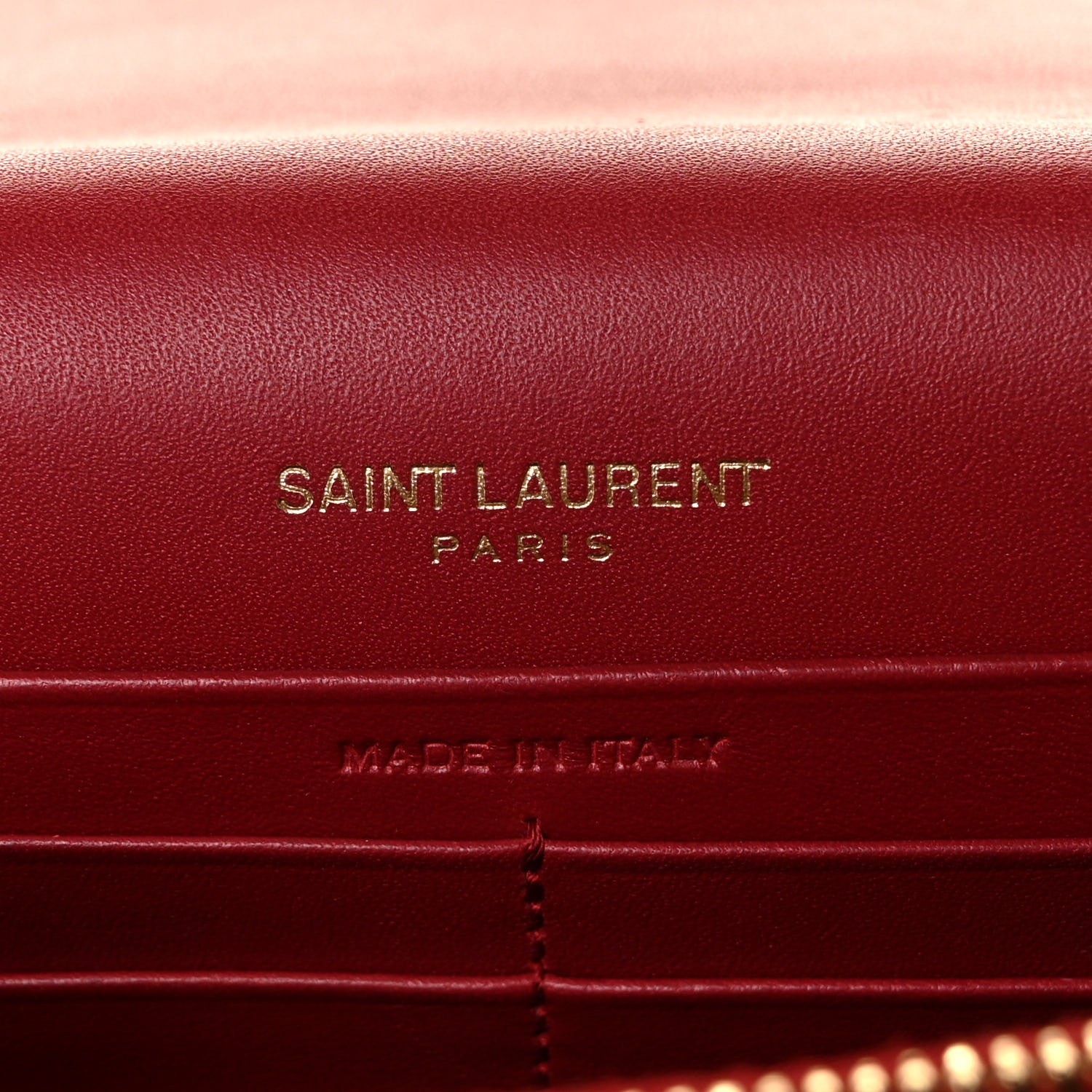 Saint Laurent Smooth Calfskin Classic Monogram Kate Tassel Chain Wallet New Lipstick 6 of 8