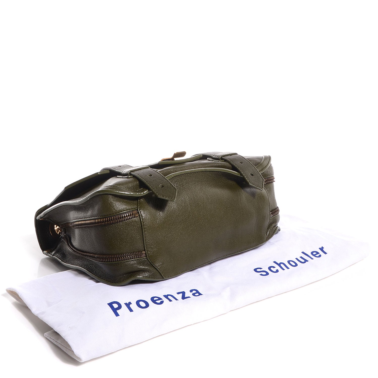 Proenza Schouler Leather PS1 Mini Messenger Bag Military 4 of 10