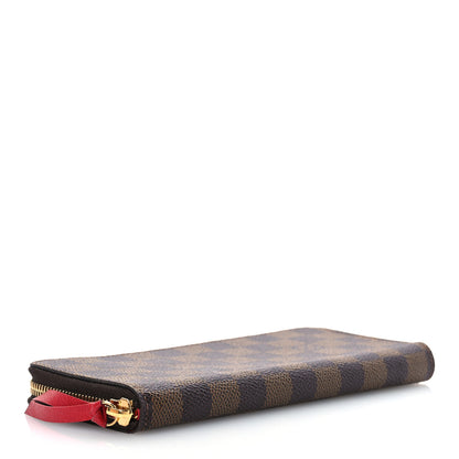 Louis Vuitton Damier Ebene Clemence Wallet Cherry 4 of 11