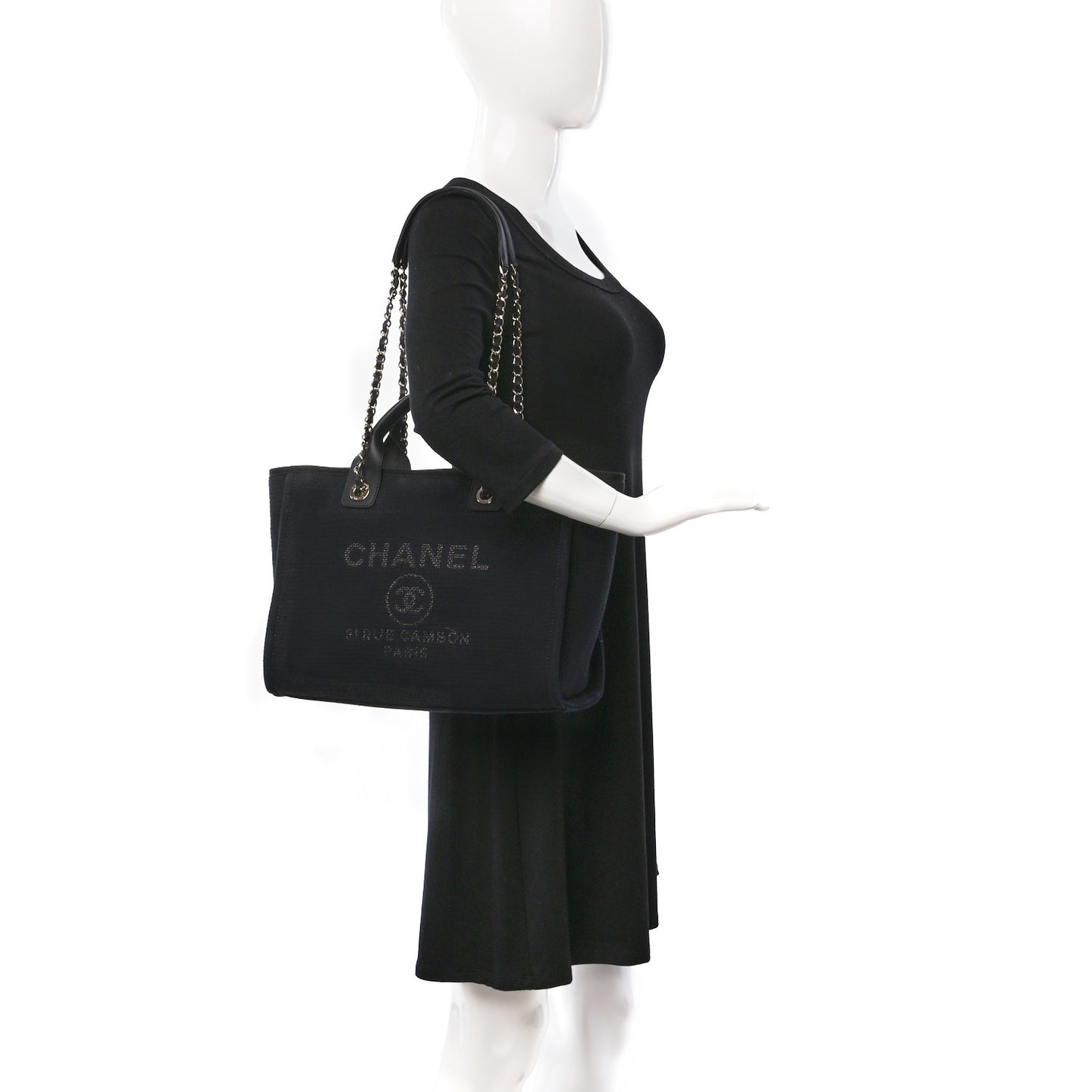 Mixed Fibers Small Deauville Tote Black