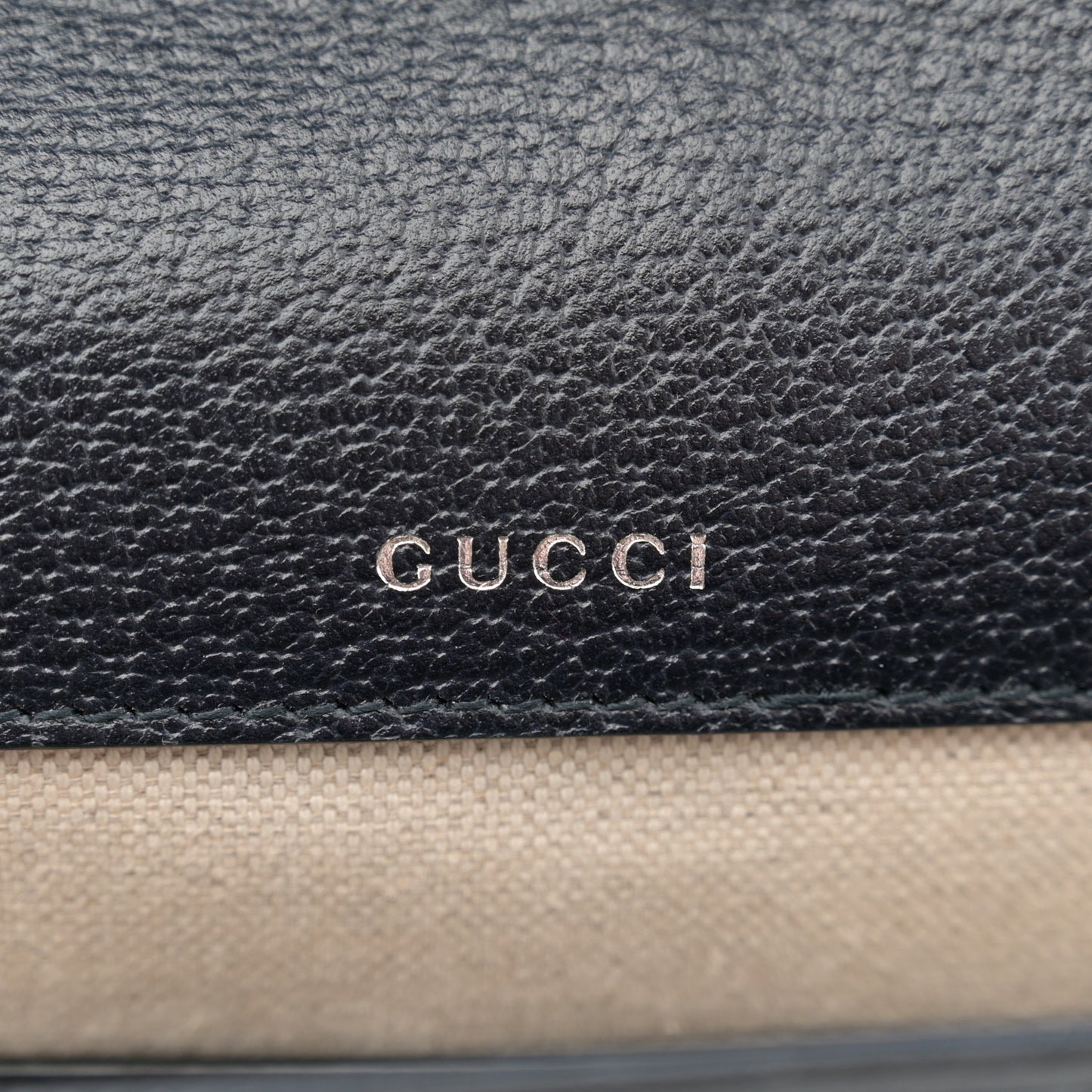 GG Supreme Monogram Textured Dollar Calfskin Web Mini Horsebit 1955 Shoulder Bag Beige Blue