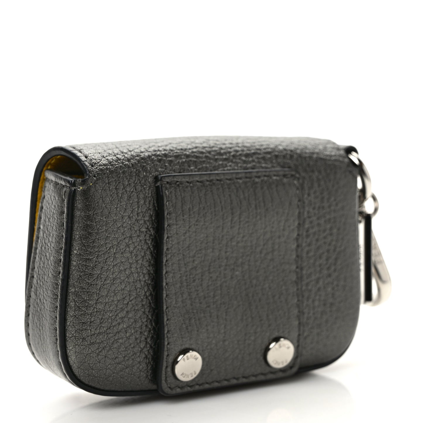 Cuoio Romano Lux Nano Baguette Charm Graphite