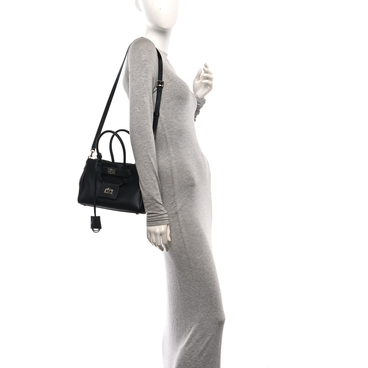 Smooth Calfskin Mini Bel Air Carry All Bag Black