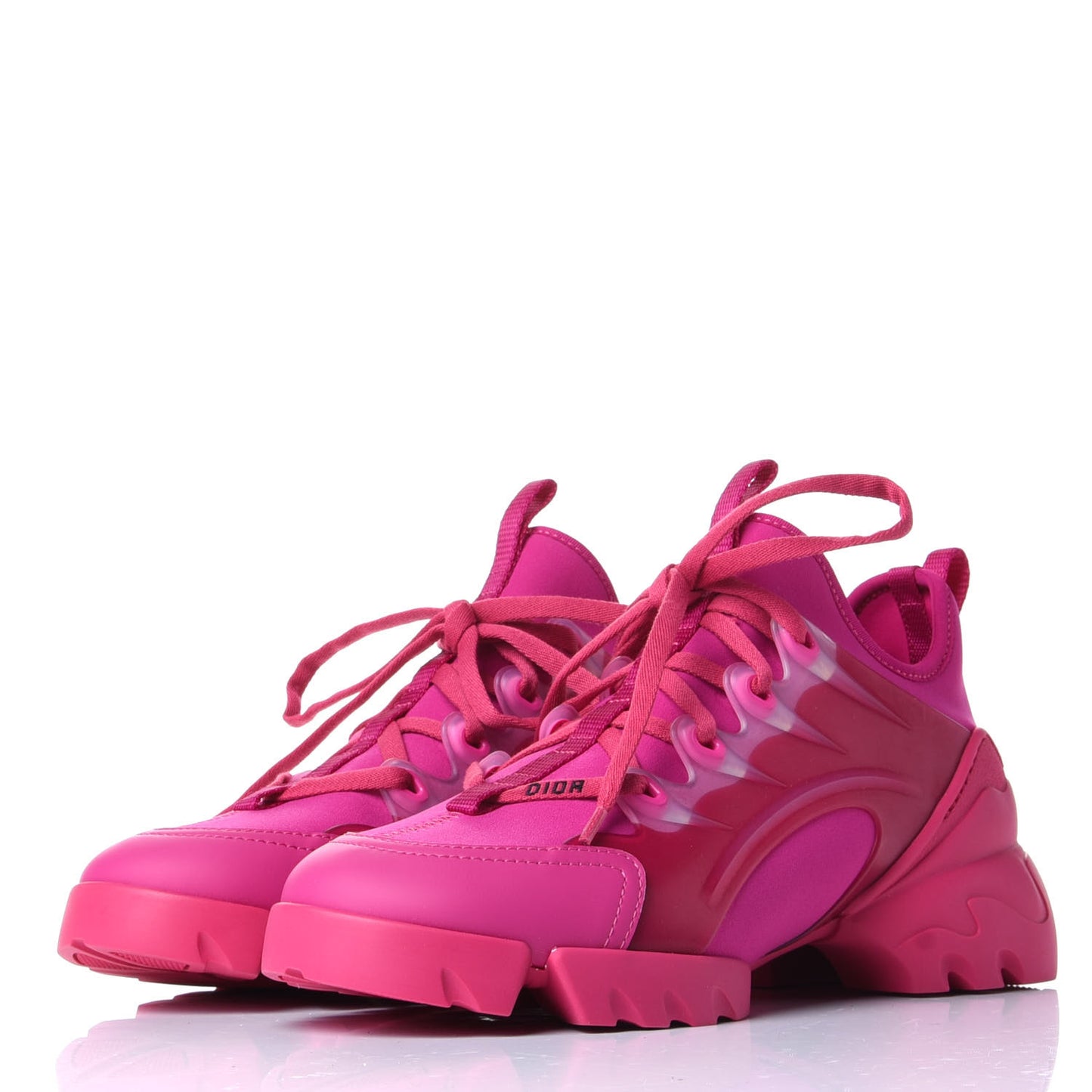 Neoprene Rubber Womens D-Connect Sneakers 37.5 Fuchsia