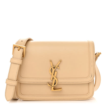 Saint Laurent Smooth Calfskin Small Solferino Satchel Ivory Natural 1 of 16
