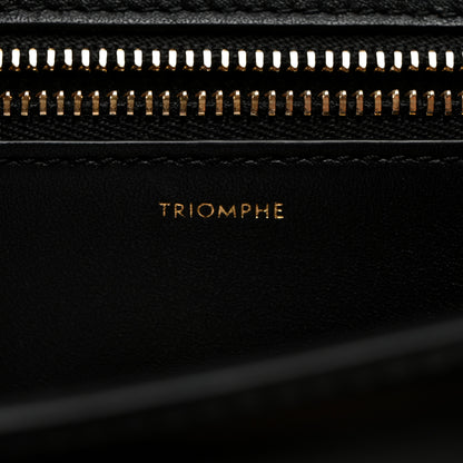 Celine Shiny Calfskin Chain Besace Triomphe Black 7 of 11