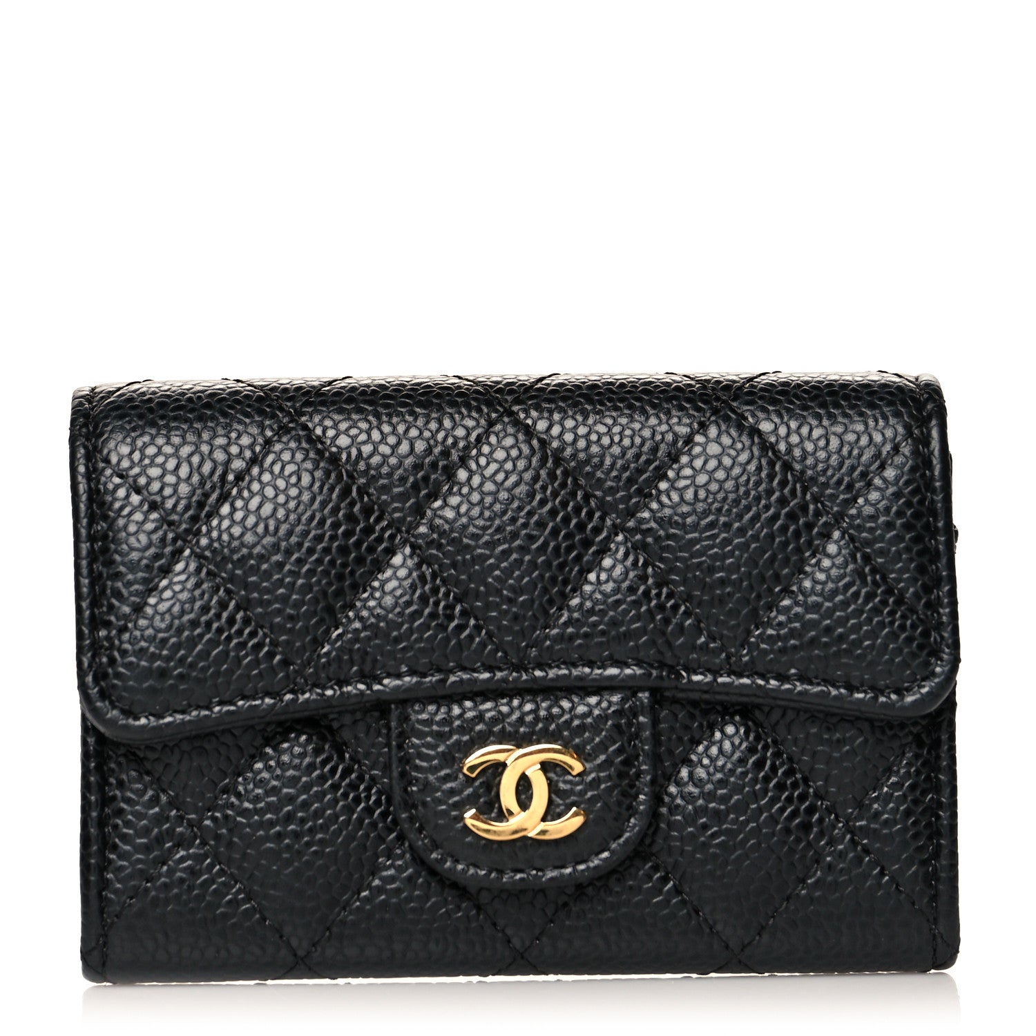 Chanel Caviar Quilted Flap Card Holder Black 1 of 10