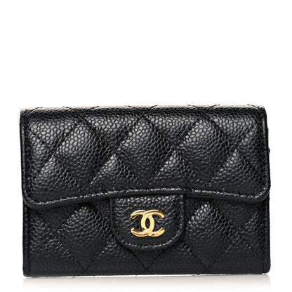 Chanel Caviar Quilted Flap Card Holder Black 1 of 10