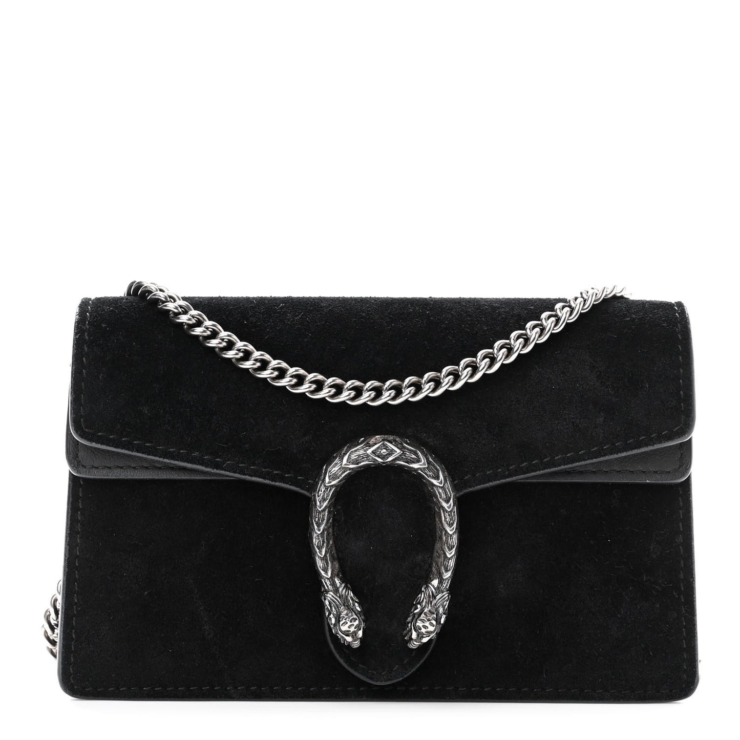Suede Super Mini Dionysus Shoulder Bag Black