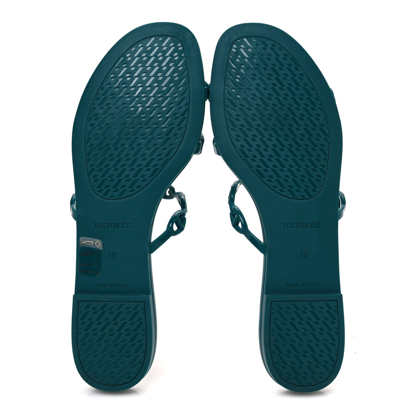 Rubber Chaine d'Ancre Rivage Sandals 38 Vert d'Ete