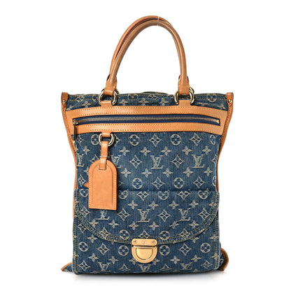 Louis Vuitton Monogram Denim Sac Plat Blue 1 of 11