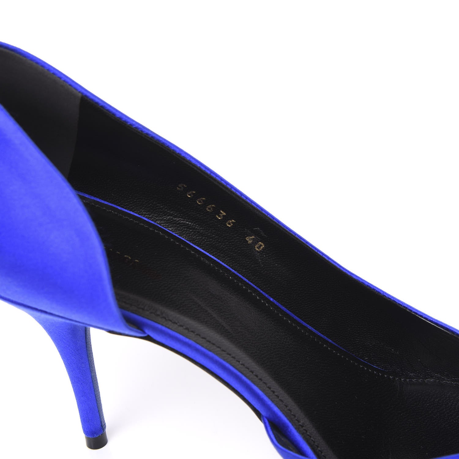 Balenciaga Satin Talon d'Orsay Pumps 40 Bleu 8 of 8