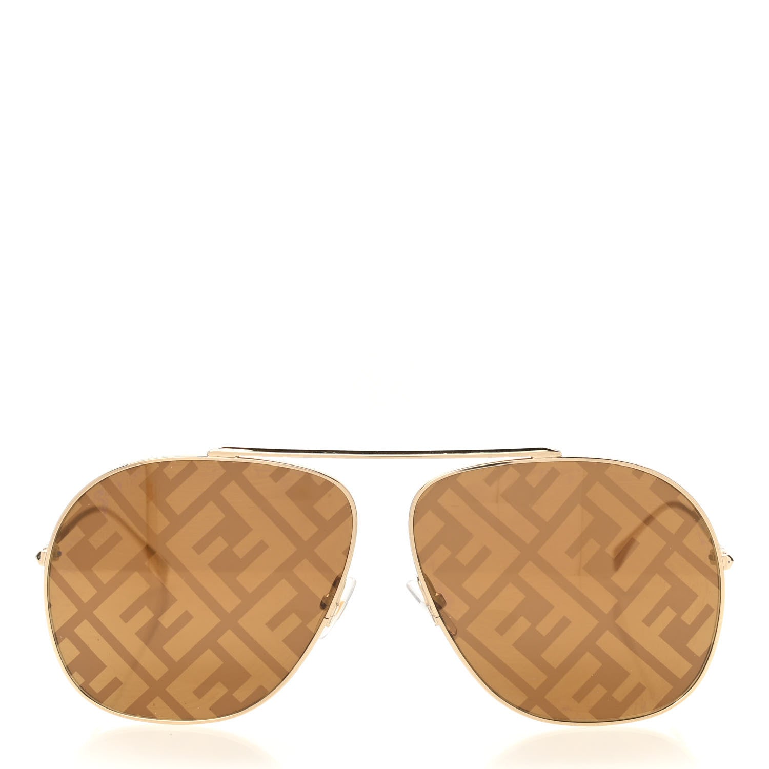 Fendi Metal Fendi Forever Aviator Sunglasses FF0407/G/S Gold 2 of 7