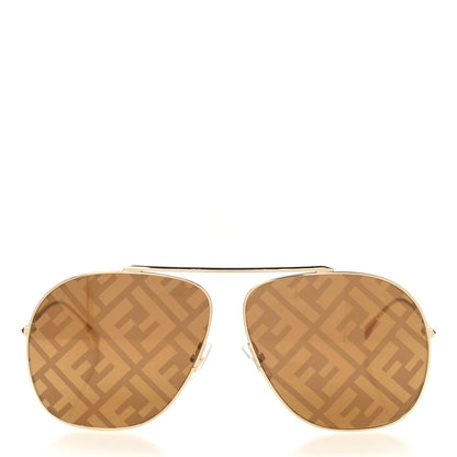 Fendi Metal Fendi Forever Aviator Sunglasses FF0407/G/S Gold 2 of 7
