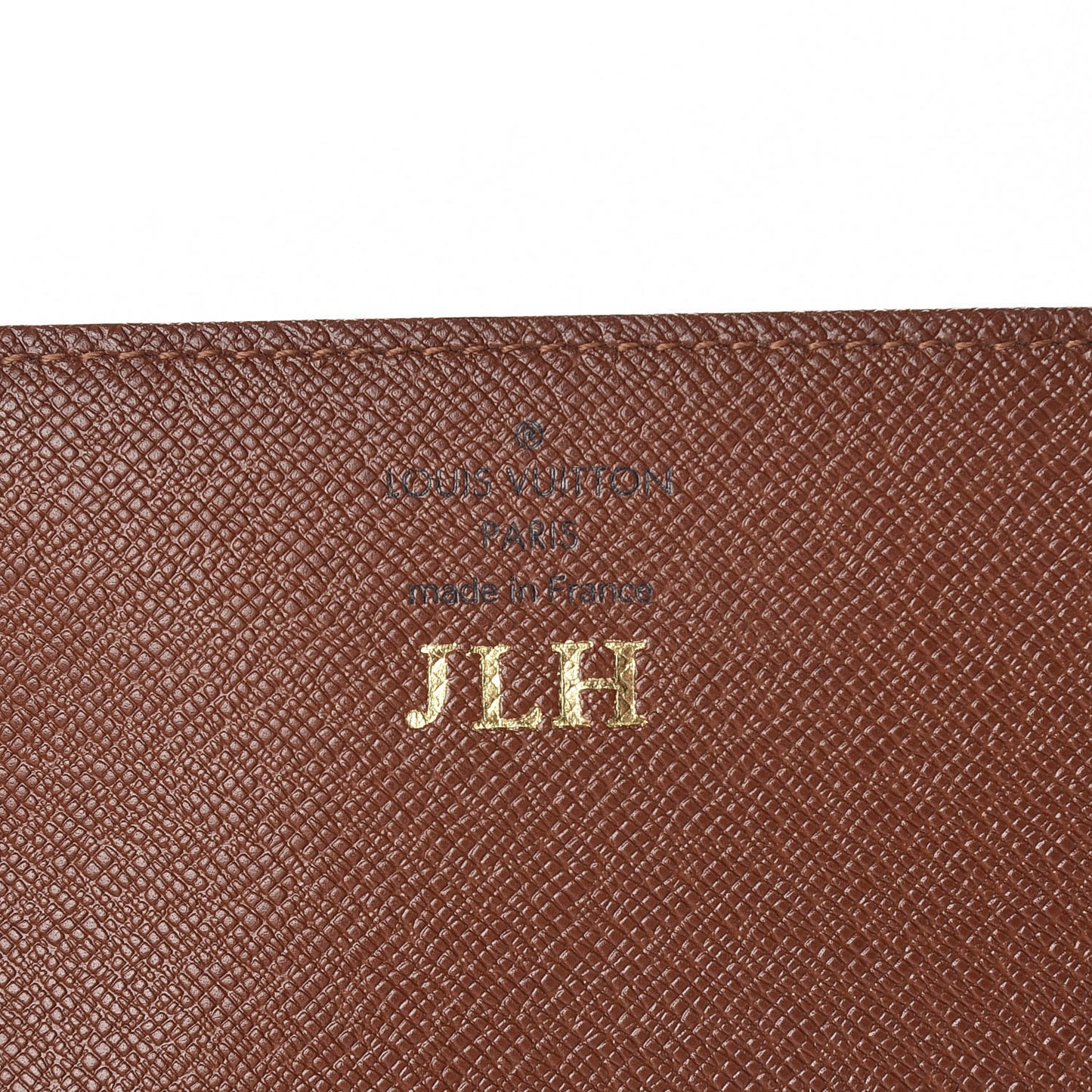 Monogram Simple Checkbook Holder Wallet