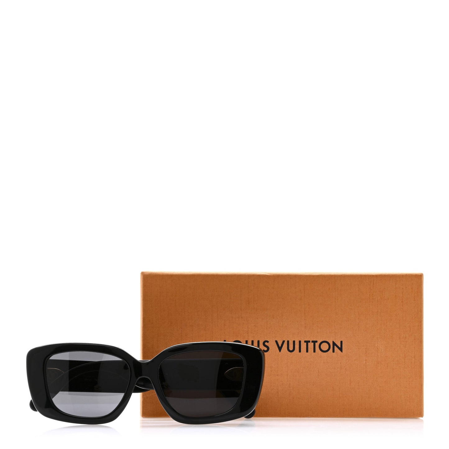 Acetate LV Circle Large Cat Eye Sunglasses Z2642U Black