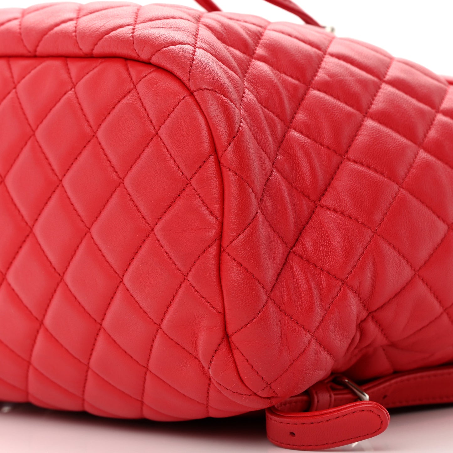 Lambskin Quilted Large Urban Spirit Backpack Red
