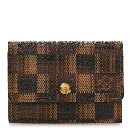 Louis Vuitton Damier Ebene Porte-Monnaie Plat Coin Purse 1 of 10