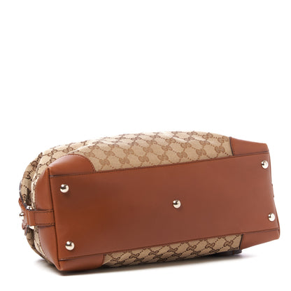 Gucci Monogram Small Brick Lane Boston Light Brown 3 of 9