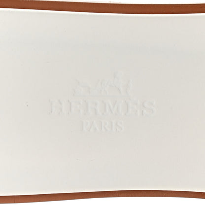 Hermes Box Calfskin Oran Sandals 35.5 White 7 of 10