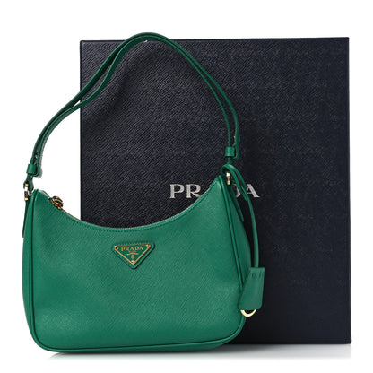 Prada Saffiano Lux Mini Re-Edition Shoulder Bag Mango 13 of 13