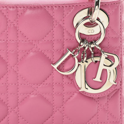 Christian Dior Lambskin Cannage Mini Lady Dior Sorbet 7 of 9