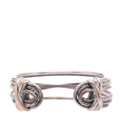 David Yurman Sterling Silver 24mm Crossover Four Row Cuff S 3 of 6
