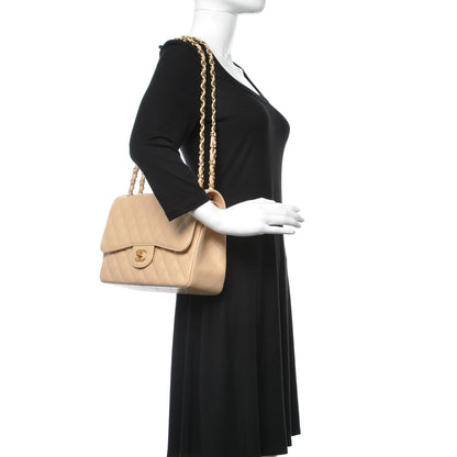 Chanel Caviar Quilted Jumbo Double Flap Beige Clair 2 of 10