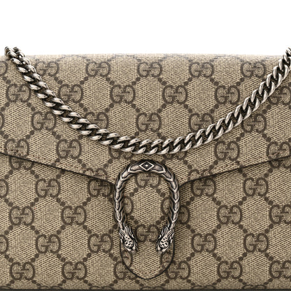 Gucci GG Supreme Monogram Mini Dionysus Chain Wallet Beige Taupe 8 of 14