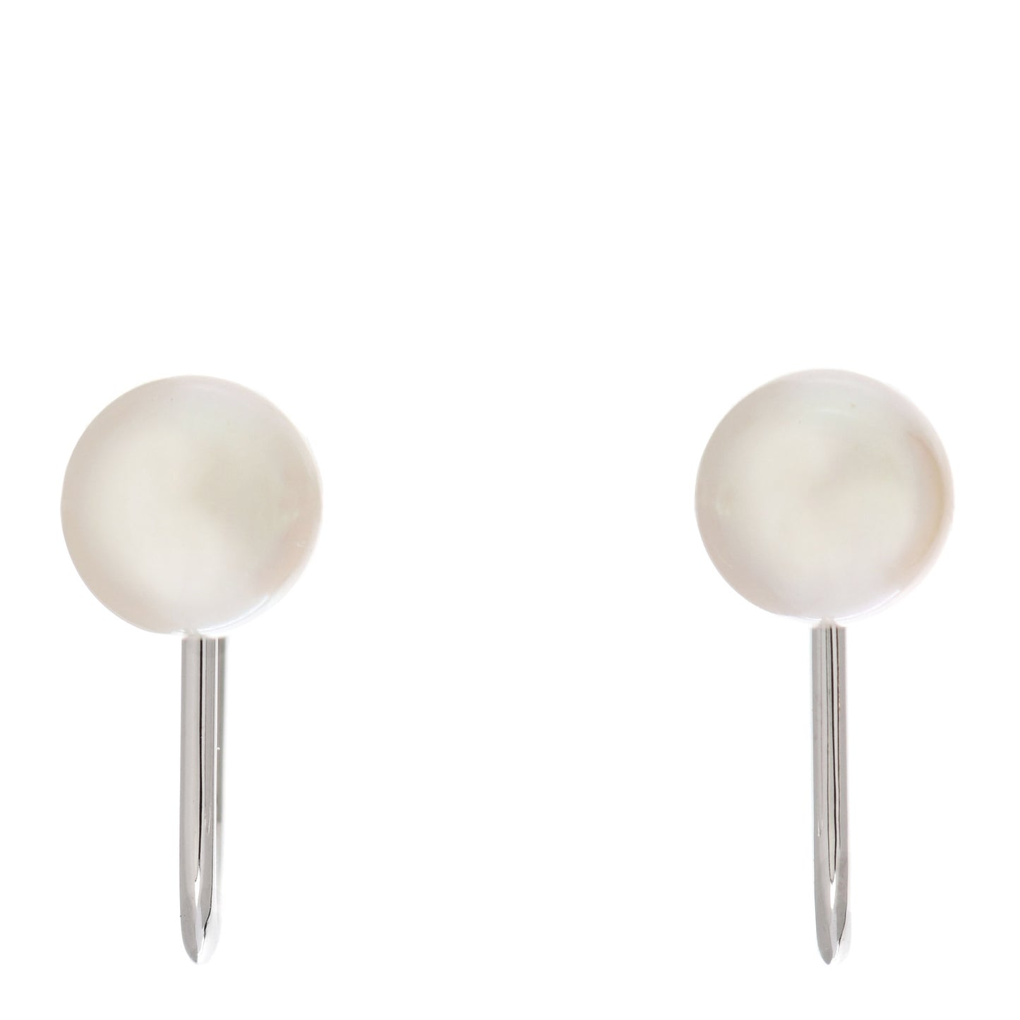 18K White Gold Pearl 5-5.5mm Screw-Back Earrings