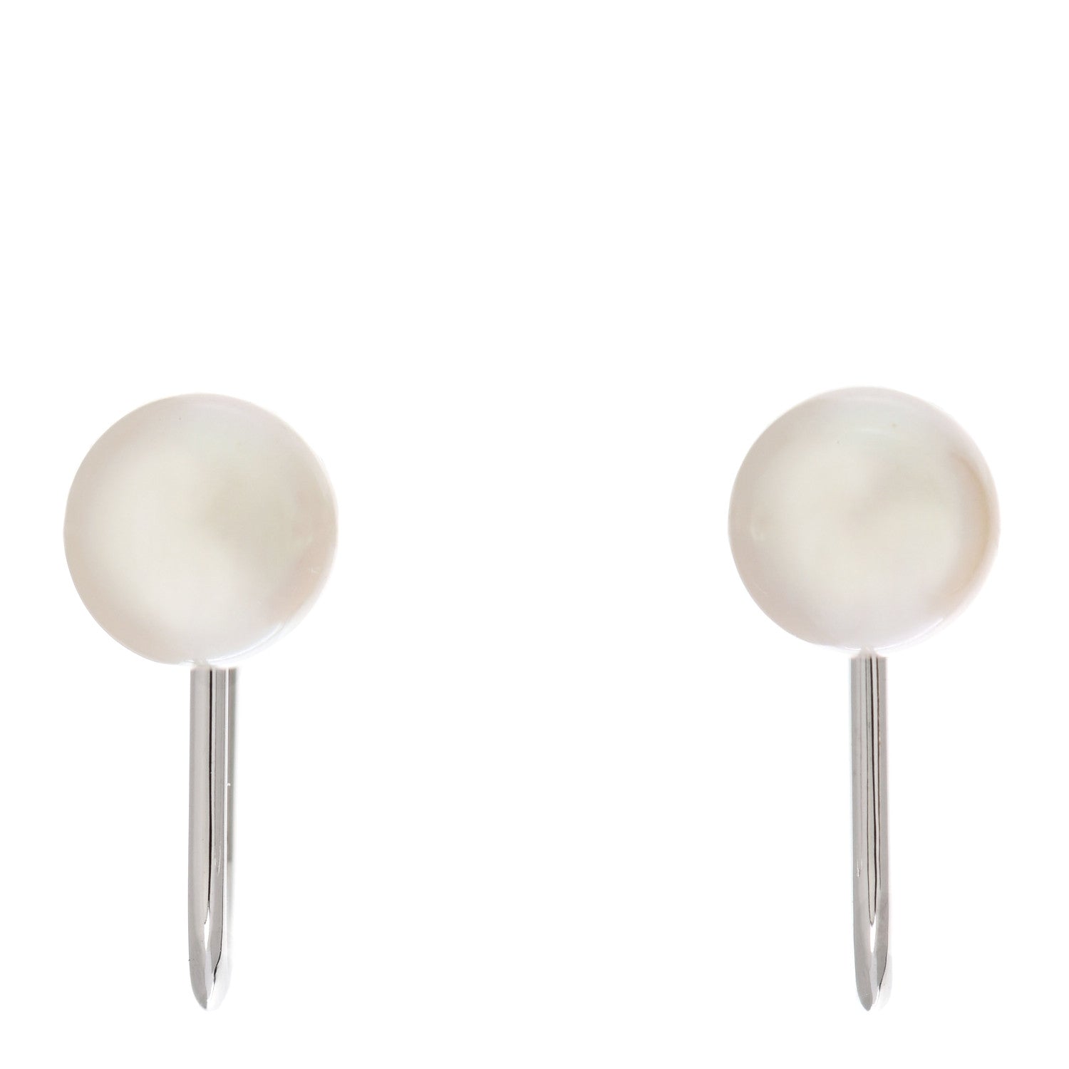 Mikimoto 18K White Gold Pearl 5-5.5mm Screw-Back Earrings 1 of 4