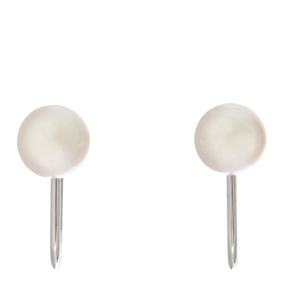 Mikimoto 18K White Gold Pearl 5-5.5mm Screw-Back Earrings 1 of 4