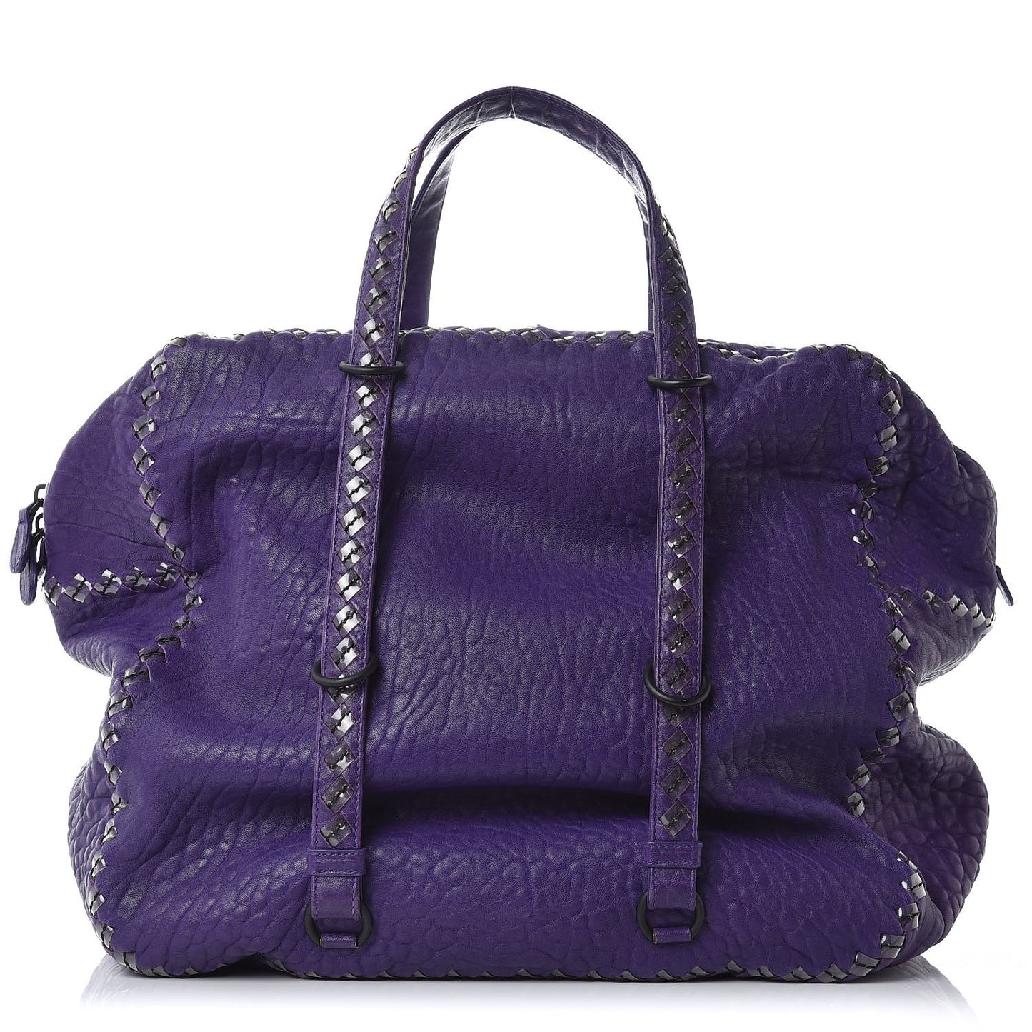 Lambskin PVC Intrecciato Tote Purple