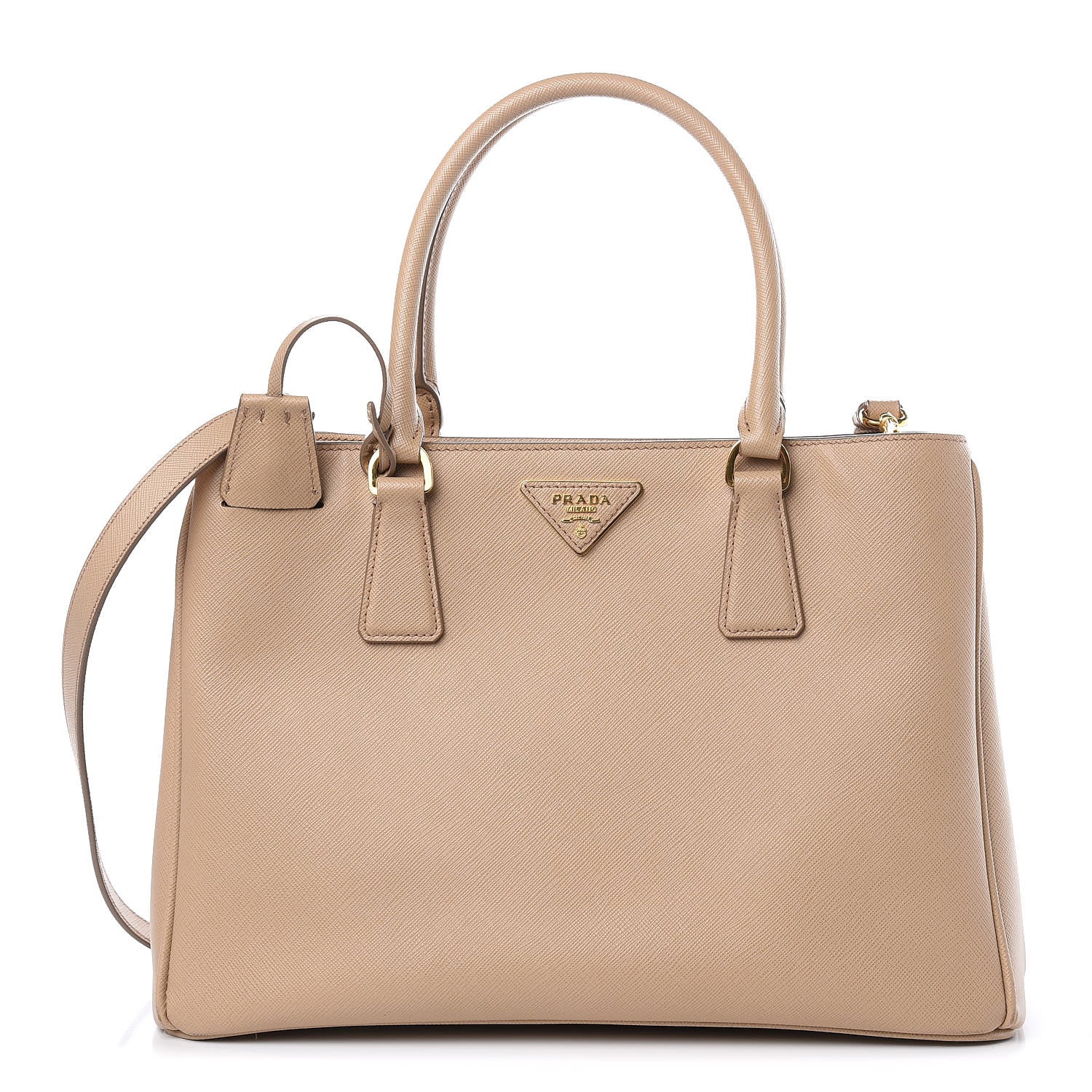 Prada Saffiano Lux Medium Tote Sabbia 1 of 15