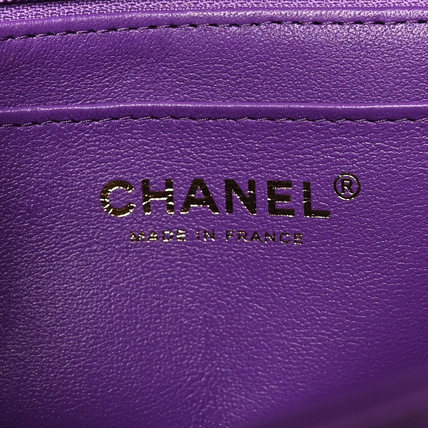 Chanel Lambskin Quilted Mini Top Handle Rectangular Flap Dark Purple 6 of 10