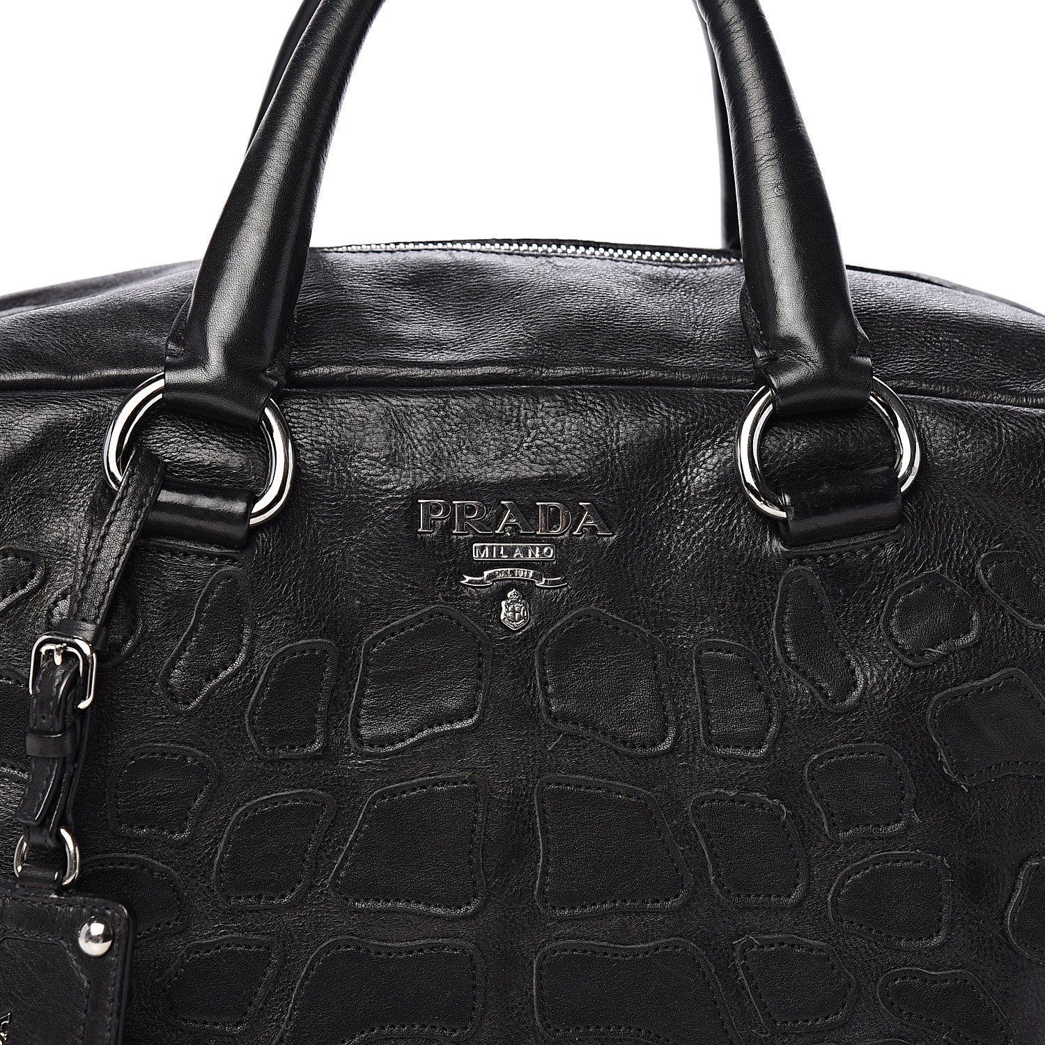 Prada Cervo Shine Bauletto Black 12 of 12