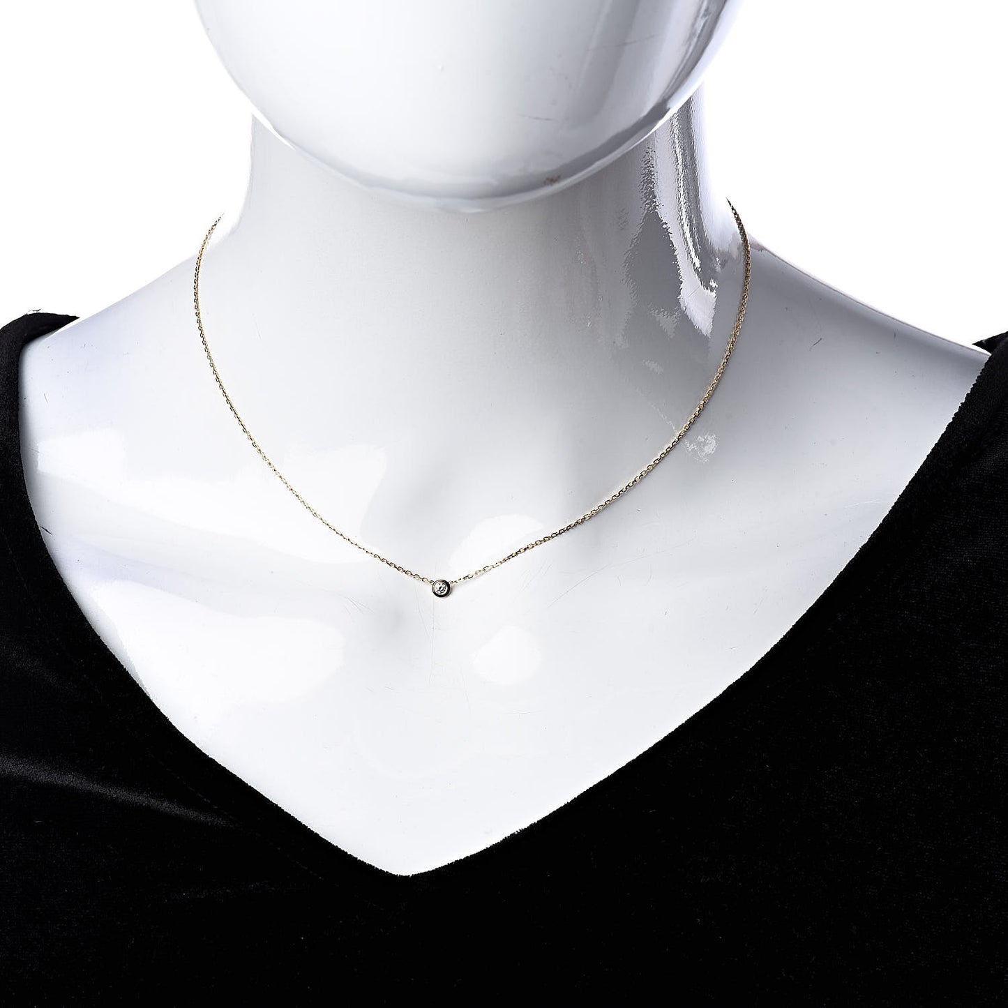 18K Yellow Gold Diamond XS D'Amour Pendant Necklace