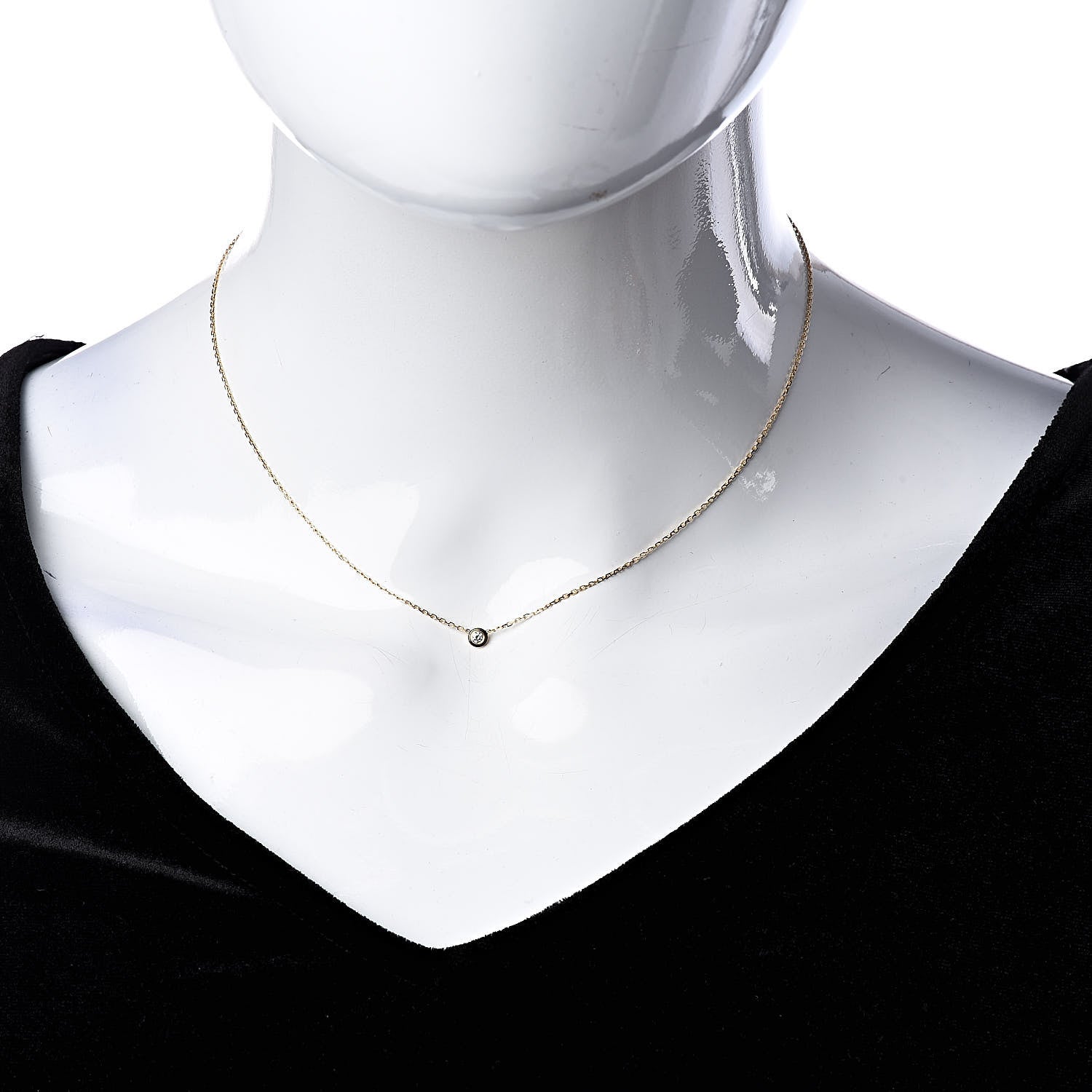 Cartier 18K Yellow Gold Diamond XS D'Amour Pendant Necklace 2 of 6
