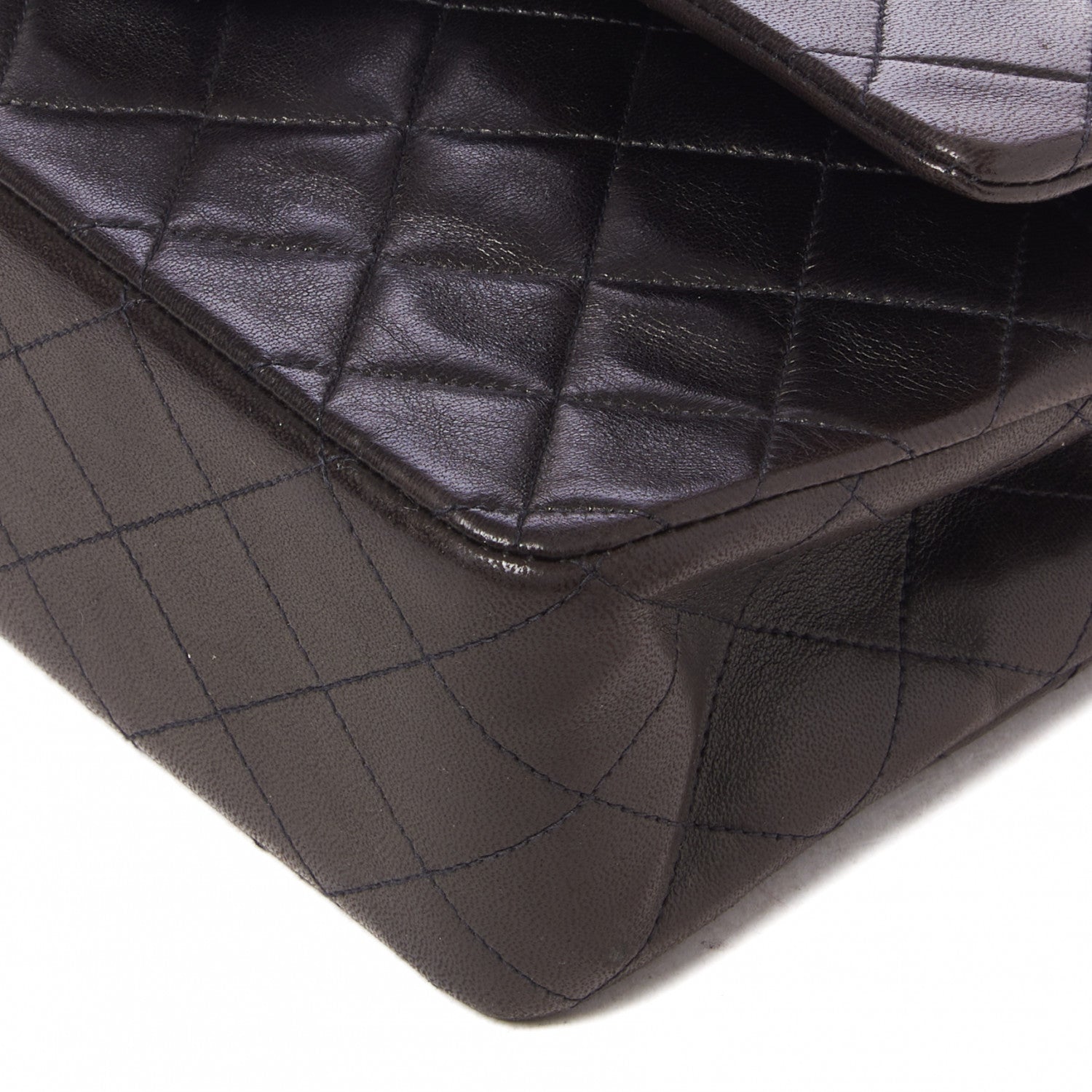 Chanel Lambskin Quilted Medium Double Flap Black 5 of 9